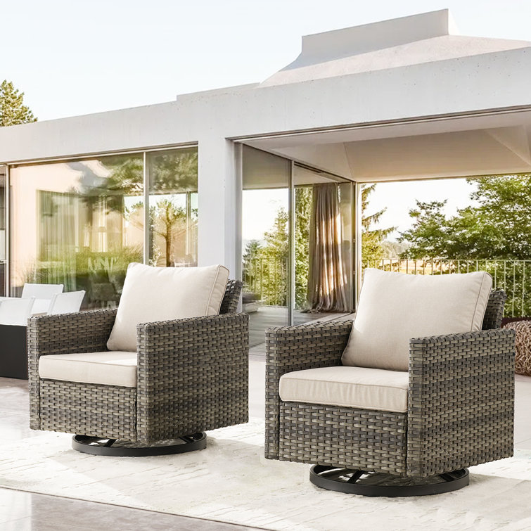 Wicker swivel outdoor cheap chairs